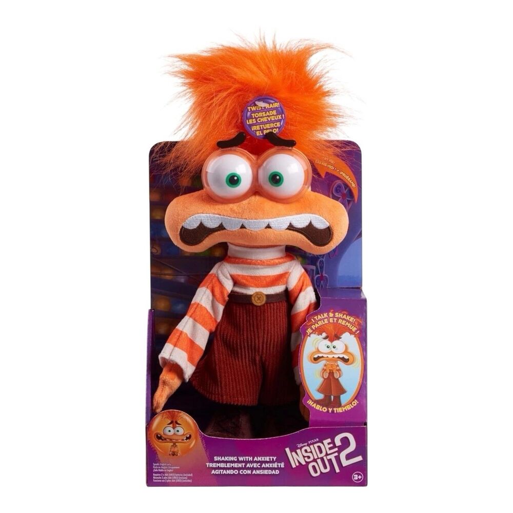 Just Play 45514 Disney and Pixar Inside Out 2 Shaking with Anxiety Feature Plush